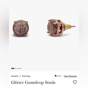 Kate Spade Glitter Gumdrop Earrings